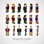 Vector isometric human set N11