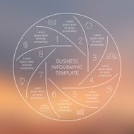 Circle line infographic Template for cycle diagram graph presentation and N40