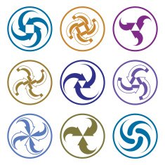 Abstract arrows vector symbols graphic design