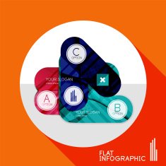 Geometric infographic in trendy flat style N177