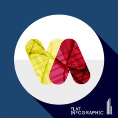 Geometric infographic in trendy flat style N178