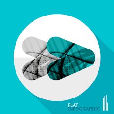 Geometric infographic in trendy flat style N179