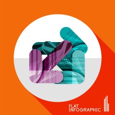 Geometric infographic in trendy flat style N180