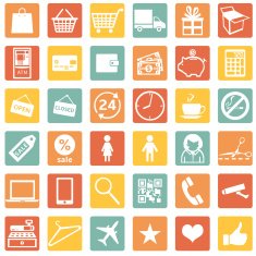 Vector Set of Shopping Icons N9