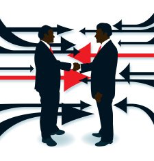 International Business Men Handshake Agreement Meeting