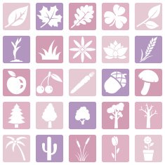 Vector Set of Plants Icons N8