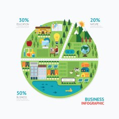 Infographic business graph shape template design route to succes N2