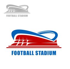 Football or soccer stadium building icon