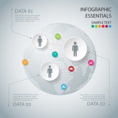 Abstract Infographic design on the grey background N6