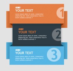 Vector text boxes infographics options banner N13