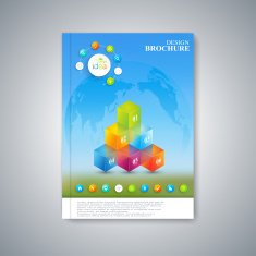 Modern template layout brochure magazine flyer booklet cover or report N13