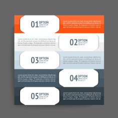 Infographics design template Business concept with 5 options N20
