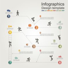 Infographic design template with elements and icons Vector N31