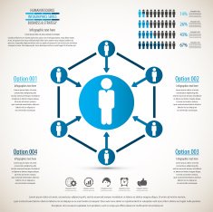 Business management strategy or human resource infographic N80