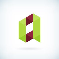 Modern letter A icon flat design element template N2