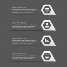 Business step options banner Vector illustration N25