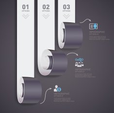 Vector spiral infographics banner N3