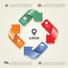Infographic design template with elements and icons Vector N33