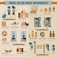 Travel on the beach info graphic N2