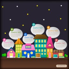 abstract house infographics N6