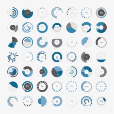 Infographic Elements Pie chart set icon N33