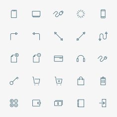 5x5 web line icons N2