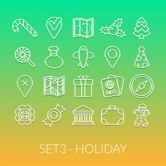 Outline icons thin flat design modern line stroke style N88