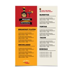 Cafe menu mexican N2