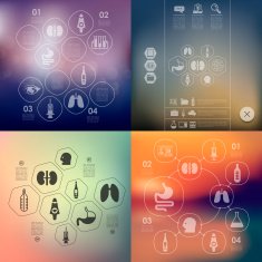 medicine infographic with unfocused background N121