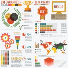 Business info graphic design on white background clean vector N3