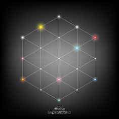 Hexagon line abstract banner design
