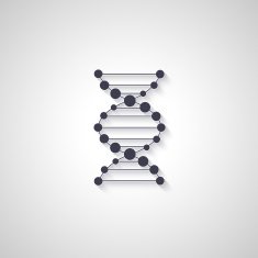 Medical dna connection spiral vector infographic icon element N3