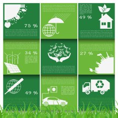 Environment ecology infographic elements Environmental risks N78
