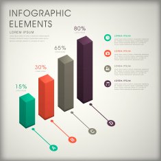 abstract bar chart infographics N30