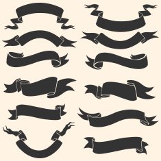 Vector Set of Ribbons for Your Text N17
