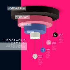 vector abstract 3d Pie Chart infographics N5