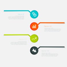 Abstract business info graphics template with icons N192