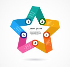 Abstract colorful background infographic with star N2