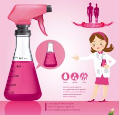 Scientist keeps chemicals in test tube - Illustration N2