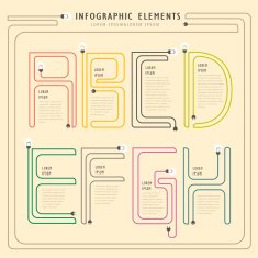 bulb and colorful wire infographics design