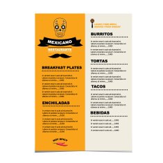 Cafe menu mexican N3