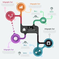 Flat infographic design N24
