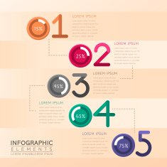 abstract pie chart infographics N25