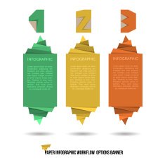Paper Infographic Workflow Option Banner N5