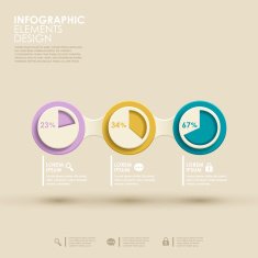 abstract pie chart infographics N27
