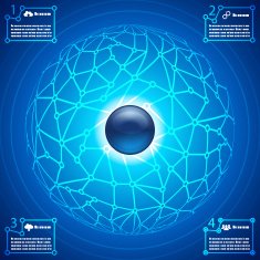 social network infographic abstract background concept illustration vector N4