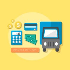 flat design concept of payment methods