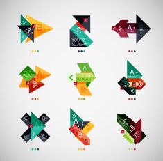 Vector infographic option banner design collection N3