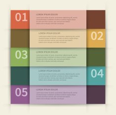 Vector paper lines and numbers design template N15