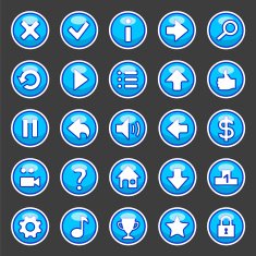Aqua game buttons